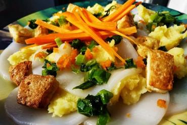 How to make vegetarian Vietnamese steamed rice cake for a pure soul